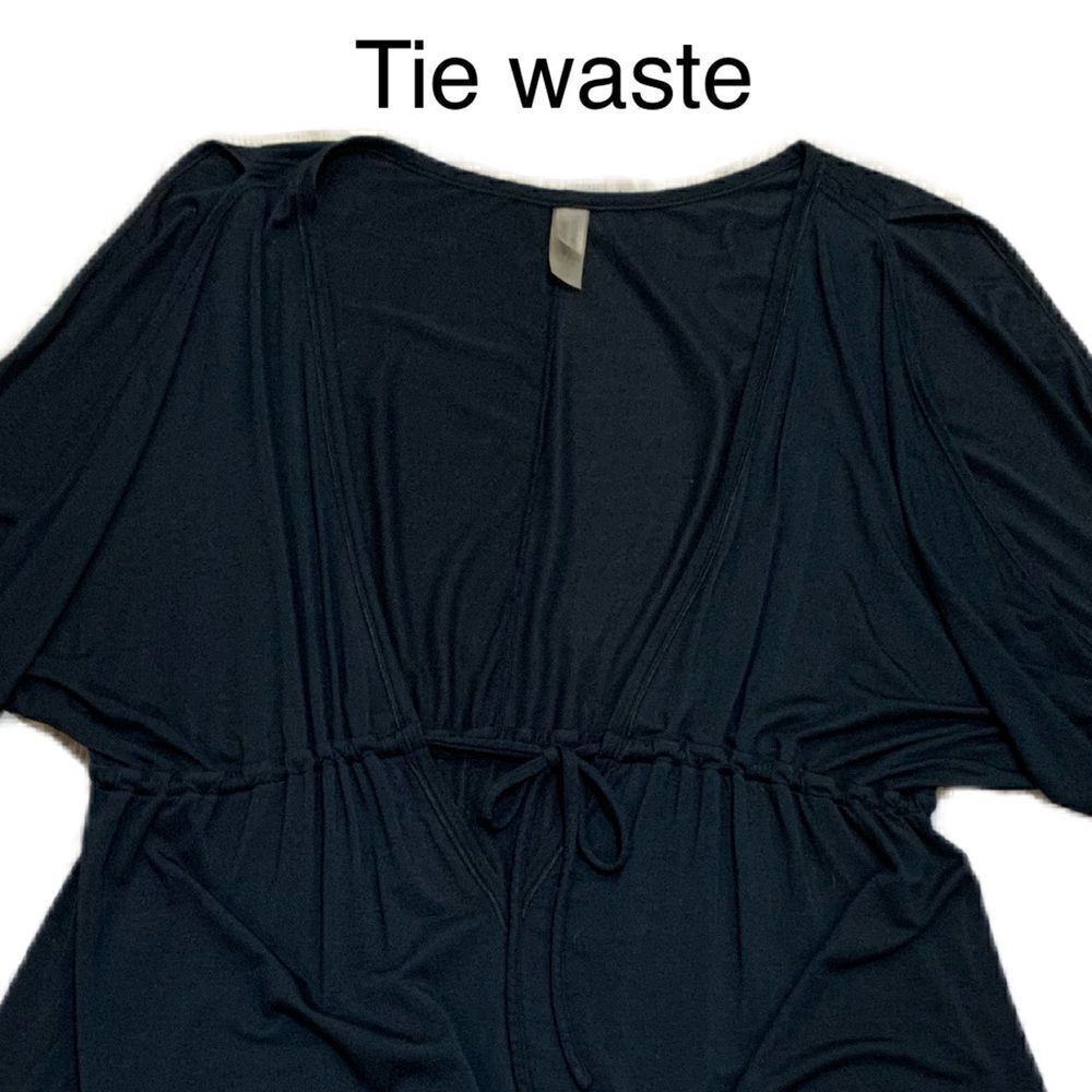 Victoria’s Secret open sleeves V neck tie empire waist slip on cover-up/dress - Picture 4 of 10